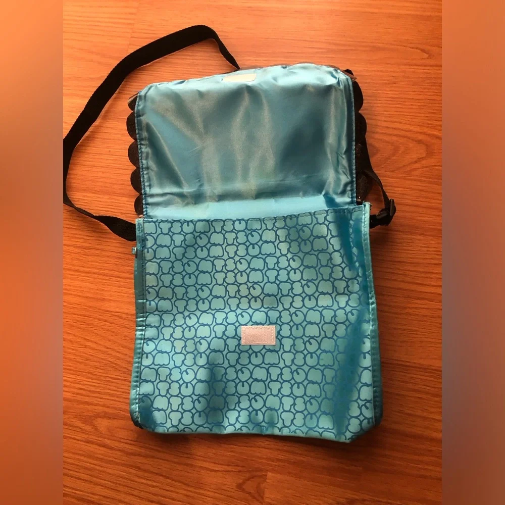 Disney Tsum Tsum Blue Crossbody Bag with Red Bow Accent